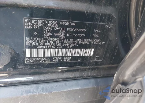 2024 Toyota Rav4 Hybrid Le z USA, uszkodzony, nr VIN JTMMWRFV7RD219101